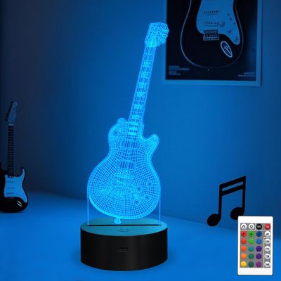Attivolife Guitar Lamp Gift Electric Guitar 3D Night Light with Remote Control + Timer 16 Color Changing Desk Lamp Kids Room Decor Plug in Best Cool Xmas Birthday for Musical Lover Boy Girl Men
