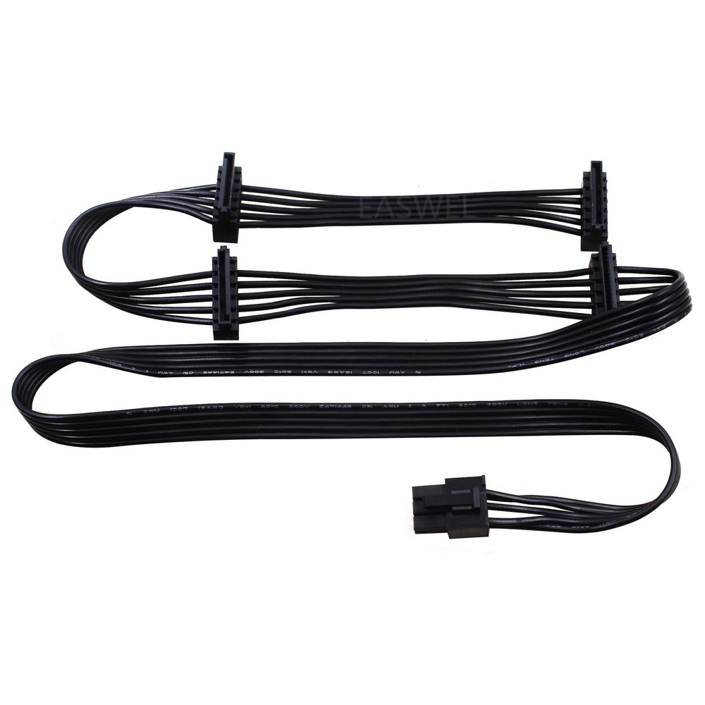 GPU 6Pin to 4 SATA Modular Power Cable for Corsair RM1000x RM750X RM650x RM550x