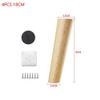 VIGAN 4PCS Solid Wood Furniture Legs Inclined Cone Sofa Bed Cabinet Table Sloping Feet (4PCS 18CM) view 2