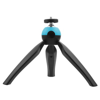 BGNing 1/4 Screw Ball Head Smart Phone Holder Mini Tripod Mount Projector Bracket Selfie Stick for DSLR Camera (Blue)