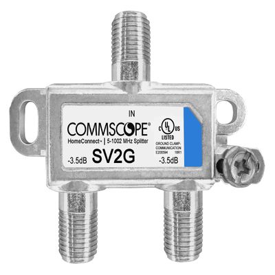 Commscope SV2G HomeConnect 2-Way Coaxial Cable Splitter 5-1002 MHz CATV 120 dB 75 ohm IndoorOutdoor
