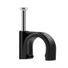 ERKXD Cable Clips Black with Steel Nails 10mm Wire Clips to Wall, Black Round Cable Nail Clips (0.39in/10mm) view 1