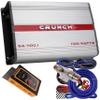 Crunch SA-1100.1 Smash Series 1,100-Watt Monoblock Class AB Amp Car Audio Sound System Subwoofer Speaker Amp Amplifier with Gravity Magnet Phone Holder and 4 Gauge Kit Blue Bundle view 1