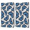 Head Case Designs Officially Licensed Katerina Kirilova Blue Butterflies Floral Patterns Leather Wallet Case Compatible with Kindle Paperwhite 1/2 / 3 view 1