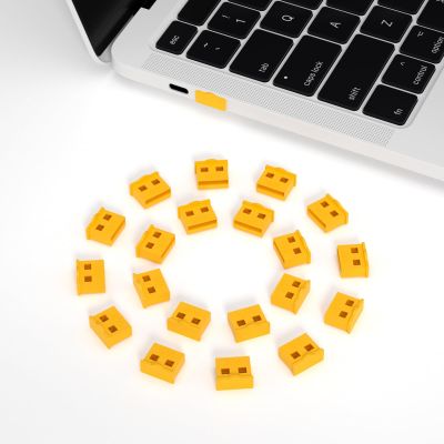 20PCS USB Type A Port Anti Dust Stopper,USB Cap Port Cover Anti Dust Protector Compatible with Table PC Notebook Laptop Port Protectors for USB Type A Female PortsYellow