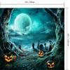 CapiSco 5X3FT Halloween Backdrop Photography Background Horror Moon Night Scary Cemetery Pumpkin Lantern Backdrop for Kids Adult Family Party Birthday Banner Decor Halloween Photo Backdrop SCO192S view 3