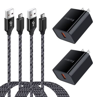 Android Phone Fast Charger,Quick3.0 USB Fast Wall Charger Plug Micro USB Cable 6FT Compatible for Samsung Galaxy J3 J5 J7 J8 S7 S6 A10 A02 A6 A01, LG Stylo 2 3 Plus, Moto G/X/E E4 E5 E6s E7 G5 Plus
