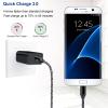 Android Phone Fast Charger,Quick3.0 USB Fast Wall Charger Plug Micro USB Cable 6FT Compatible for Samsung Galaxy J3 J5 J7 J8 S7 S6 A10 A02 A6 A01, LG Stylo 2 3 Plus, Moto G/X/E E4 E5 E6s E7 G5 Plus view 3