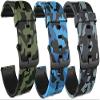 Bands Compatible with Garmin Venu SQ Music SmartWatch, Quick Release Soft Silicone Fadeless Pattern Printed Floral Replacement Band for Venu,Venu sq/sq Music Watch (Camouflage tricolor) view 1