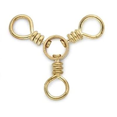 Rosco ROMAR Brass 3-Way Swivel 946 - Size 2 90lb Test Pack of 4