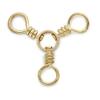 Rosco ROMAR Brass 3-Way Swivel 946 - Size 2 90lb Test Pack of 4 view 1