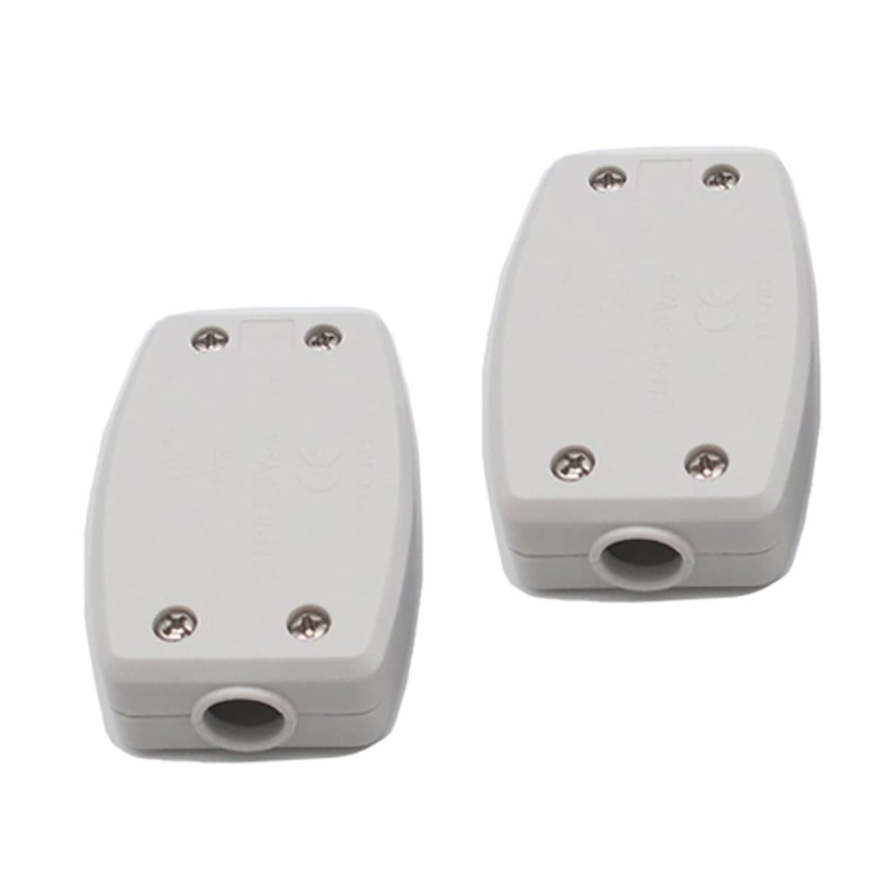 Terminal Flex Connector 13A Box 3 Terminal In-Line Connector 250V Inline Junction Connector Box Electric Cable Flex Junction, 1Pc/ 2Pcs/ 10 Pcs,White/Black (2, White)