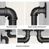 JLVAWIN Non-Slip Industrial Pipe Wall Mount Hand Rail, Easy to Install Handrails for Outdoor & Indoor Stairs, Iron Banister Rail, Safety Assist Handle-3FT view 3