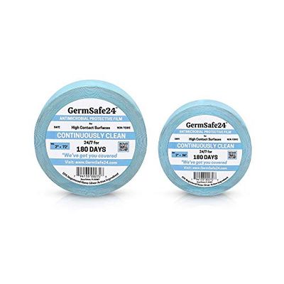 Germsafe24 Protective Paint Protection Film Roll | High Contact Surfaces Continuous Self-Cleaning for 6 Months | 2 X 36 Ft. Roll