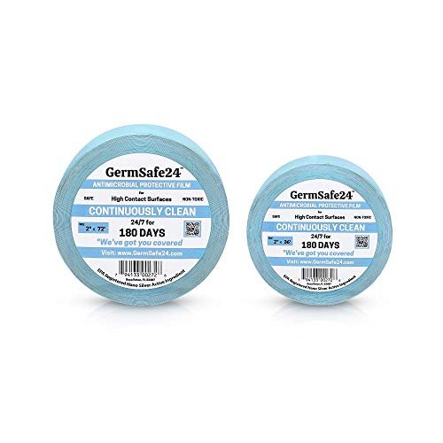 Germsafe24 Protective Paint Protection Film Roll | High Contact Surfaces Continuous Self-Cleaning for 6 Months | 2 X 36 Ft. Roll