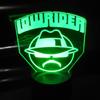 Lowrider 6" Tall Rectangle Sun Glasses Low Rider Laser Engraved 3D Effect Acrylic LED Desk Top Night Lamp view 3
