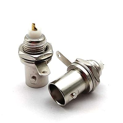 20 Pcs of BNC Socket Female Chassis Panel Mount Socket Coaxial Connectors 50 Ohm BNC Female Plugs