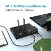 MAIWO K3015P Portable Dual Bay M.2 NVME Docking Station, Tool-Free Type-C10Gbps NVME SSD External Enclosure, with Offline Clone duplicator and System Copy Function. view 2