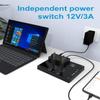 MAIWO K3015P Portable Dual Bay M.2 NVME Docking Station, Tool-Free Type-C10Gbps NVME SSD External Enclosure, with Offline Clone duplicator and System Copy Function. view 4