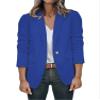Andongnywell Women's Casual Long Sleeve Lapel with Button Slim Work Office Blazer Jacket Outwear Coats (Blue,2,Medium) view 1