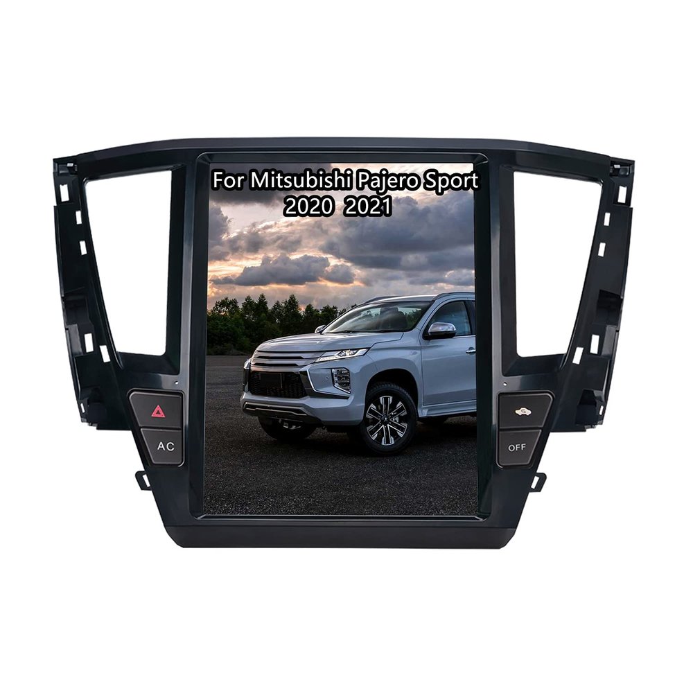 ZWNAV Android Tesla Style Touch Screen Radio for Mitsubishi Pajero Sport 2020 2021 Car Stereo Autoradio 2 din GPS Navigation Multimedia Player DSP Wireless Carplay Head Unit (Sport 2020+, 4GB+64GB)