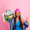 Trounistro 6 Pack Inflatable Radio Boombox Inflatable Mobile Phone Blow up Microphones for 80s 90s Party Decorations Hip Hop Theme Birthdays Party Supplies view 3