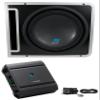 Alpine S-SB12V 12" 600w Subwoofer+Ported Sub Enclosure Box+Amplifier+Bass Knob view 1