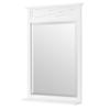 Coventry Bath Mirror, 24 in. W x 35 in. H, White Wood Frame, Decorative Design, Beveled Glass, Attached Shelf for Toiletries/Decor, Moisture Resistant, Ideal for Modern to Traditional Bathroom Styles view 1