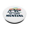 Big Timber Montana Vintage Hiking Bison Nature PopSockets Swappable PopGrip view 2