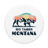 Big Timber Montana Vintage Hiking Bison Nature PopSockets Swappable PopGrip view 3
