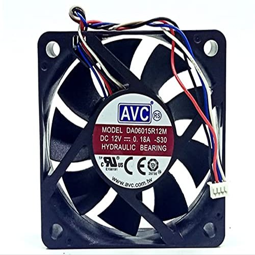 DA06015R12M 12V Fan, 12V 0.18A 6015 4-Wire Cooling Fan