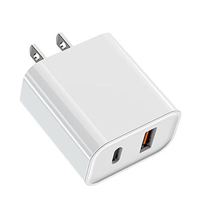 Shenzhen Good-She Technology Co. Ltd. 20W USB C Fast Charger Port PD Power Delivery + Quick 3.0 Wall Block for iPhone 12/11/ Pro Max, XS/XR/X, 8/7/6, iPad Pro, AirPods Samsung Galaxy, Pixel White