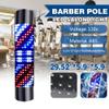 DNYSYSJ Barber Shop LED Pole Light,Hair Salon Outdoor Retro Barbershop Pole Illuminating Rotating Stripes Wall-Mounted Lamp Waterproof Barber Light Red Blue White 110V view 2