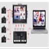 FEELWORLD ATEM156-CO 15.6 Inch Quad-Split Monitor Carry-on Broadcast Director Monitor with 4 x HDMI I/O for Switchers view 2