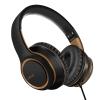 Lorelei X8 Over-Ear Wired Headphones with Microphone with 1.45m-Tangle-Free Nylon Line&3.5mm Plug,Lightweight Foldable & Portable Headphones for Smartphone,Tablet,Computer,Mp3/4(Black-Gold) view 1