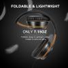 Lorelei X8 Over-Ear Wired Headphones with Microphone with 1.45m-Tangle-Free Nylon Line&3.5mm Plug,Lightweight Foldable & Portable Headphones for Smartphone,Tablet,Computer,Mp3/4(Black-Gold) view 3