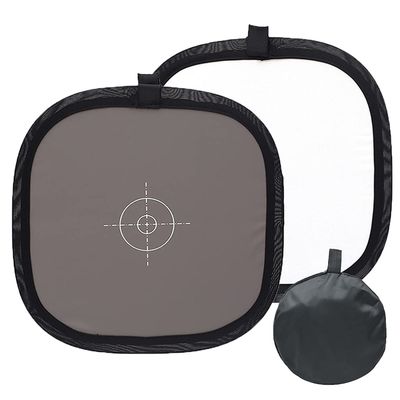 Grey Card 24x24 inch/60x60cm White Balance 18% Foldable Grey Reference Reflector with Carrying Bag
