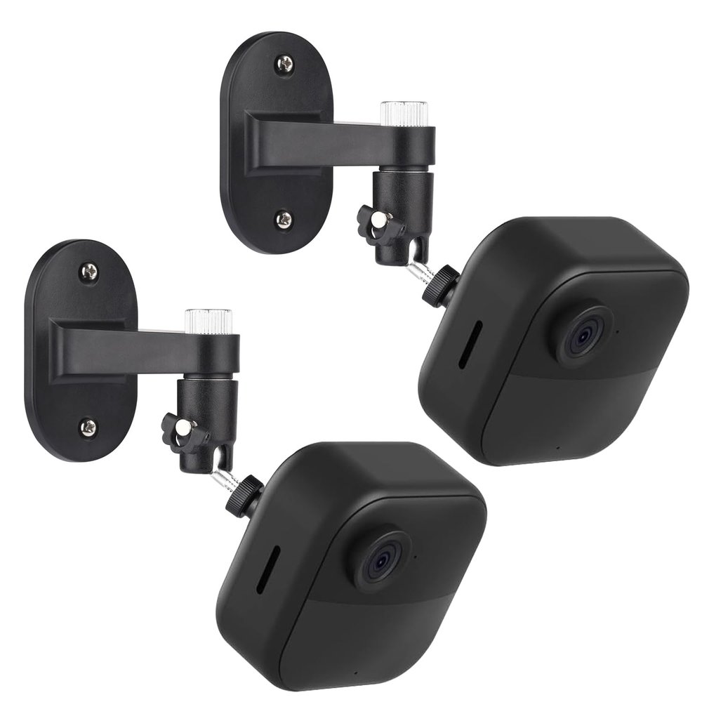 2Pack Adjustable Security Wall Mount Bracket for Blink Outdoor 2K+ / Outdoor 4 (4th Gen) / (3rd Gen), Blink XT / XT2 / Mini, Perfect View Angle for Your Surveillance Camera - Black