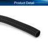 Bettomshin 1Pcs 19.68Ft Length 0.56Inch ID Corrugated Tube, Wire Conduit, Not-Split Flexible Bellows Tube Pipe Polypropylene PP for Pond Liquid Air Conditioner Cable Cover Sleeve Black view 3