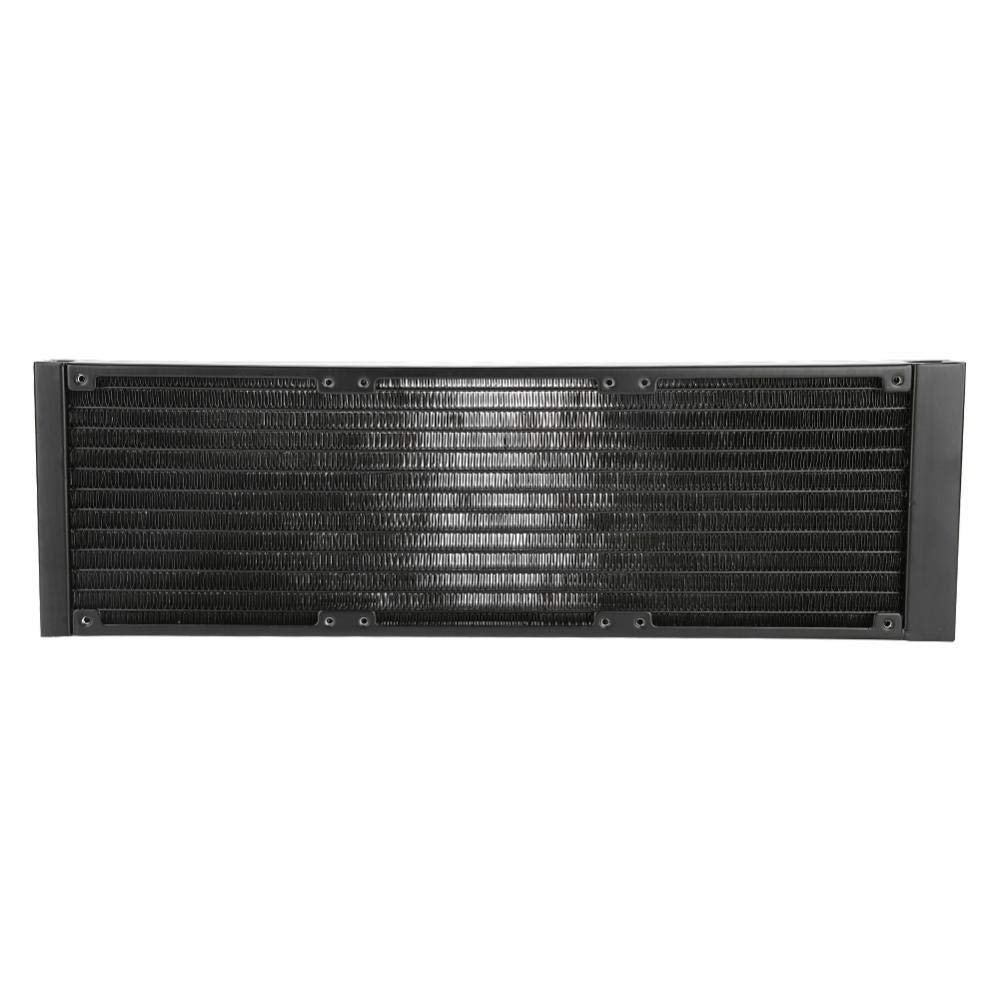 12 Pipe Heat Exchanger Radiator, Liquid Cooler with Water Separator, G1/4Thread Copper Fin Water Cooler Tube for PC CPU Water Cool System Computer(360mm)