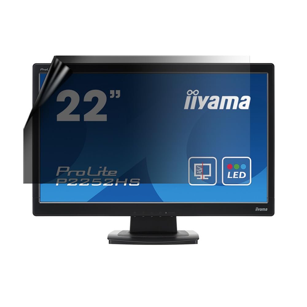 celicious Privacy Lite 2-Way Anti-Glare Anti-Spy Filter Screen Protector Film Compatible with iiYama ProLite P2252HS-B1