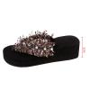 ZBYY Women Flat Sandals Shoes,Fashion T Strap Summer Flip Flops Platform Wedge Sandal Pearl Flat Beach Sandal Slipper view 4