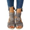 ZBYY Women's Vintage Crystal Outdoor Hollow Out Zip Up Dress Beach Sandals Slip On Open Toe Breathable Platform Sandals view 1