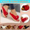 ZBYY Women Sandals Casual Summer Open Toe Bow Platform Flip Flops Sandals Slip On Travel Beach Sandals Roman Slipper view 2