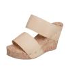 ZBYY Women's Peep Toe Wedge Sandal Comfort Slip On Platform Sandal Summer Bohemian Slingback Beach Espadrille Sandals