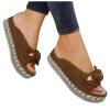 ZBYY Women Sandals Casual Summer Open Toe Bow Platform Flip Flops Sandals Slip On Travel Beach Sandals Roman Slipper view 1