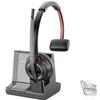 Poly Savi 8210 Bluetooth Wireless DECT Single-Ear UC Headset- Teams Certified Version, Connects to Deskphone, PC/Mac USB-A, Works w/Zoom, RingCentral, 8x8, Vonage, Global Teck Microfiber Included view 1