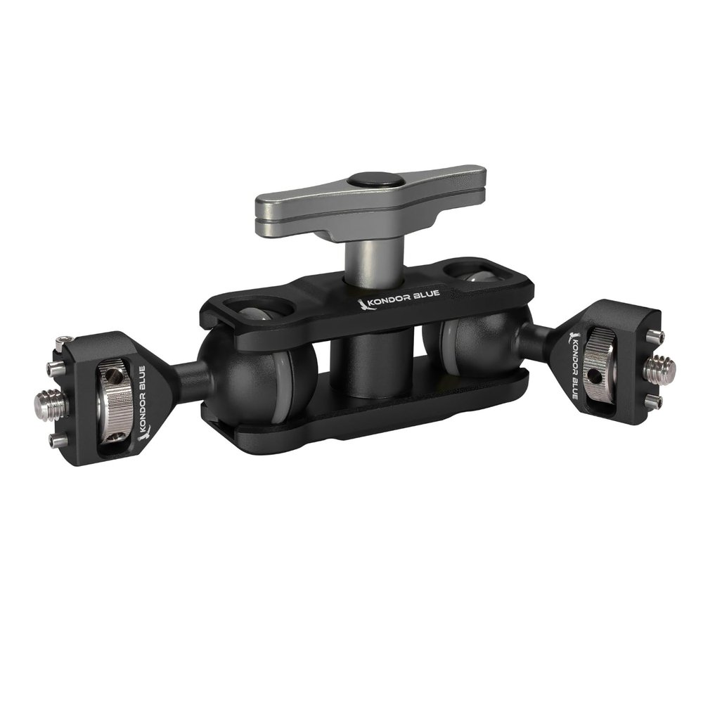KONDOR BLUE | Cine Magic Arm | 1/4"-20 Mounting Ball Heads, Lightweight, Pro Mounting Solution, Adjustable Tension, Strong & Reliable Articulating Arm | Raven Black