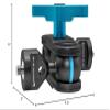 KONDOR BLUE | Cine Magic Arm | 1/4"-20 Mounting Ball Heads, Lightweight, Pro Mounting Solution, Adjustable Tension, Strong & Reliable Articulating Arm | Raven Black view 4