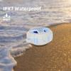 EBODA Bluetooth Shower Speaker, IPX7 Waterproof Portable Wireless Small Speakers, Floating, 2000mAh with Light for Home, Pool, Beach, Boat, Kayak Accessories, Gifts for Men, Women - White view 2